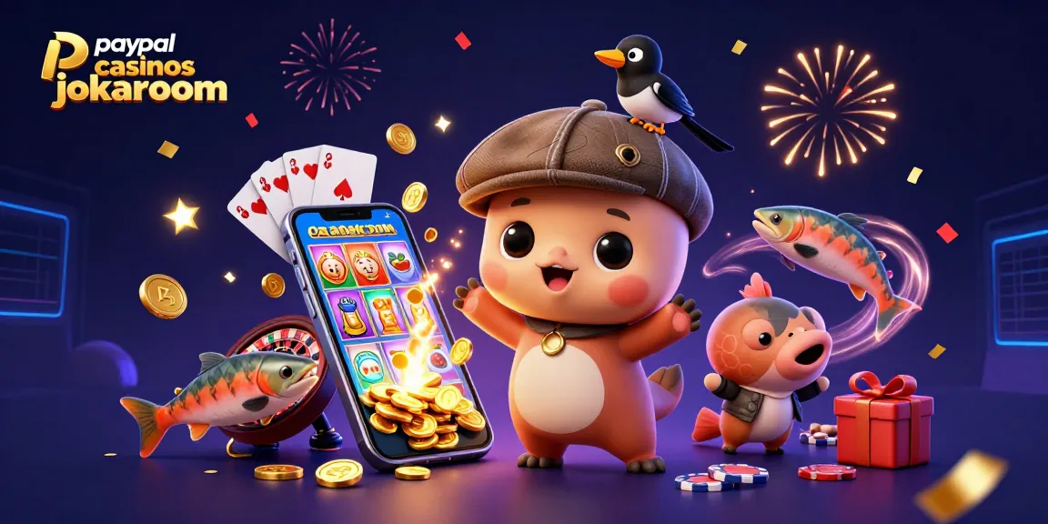 Experience the thrill of paypal casinos jokaroom with dynamic 3D characters and casino elements.