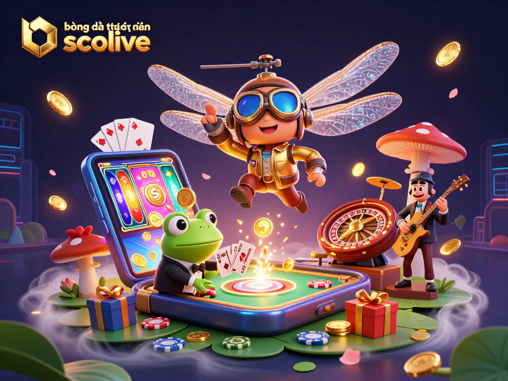 bóng đá trực tuyến socolive showcases a vibrant casino scene with 3D animated characters, enchanting games, and dynamic action.