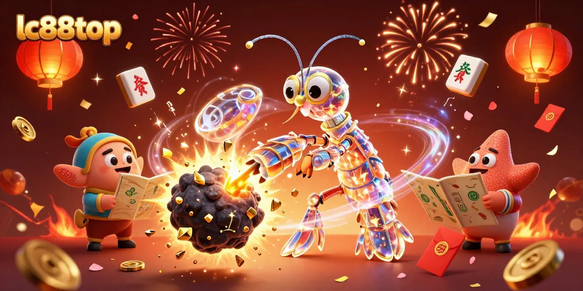 Join the adventure at lc88top with the galactic mantis shrimp as it bursts through an asteroid of gems!