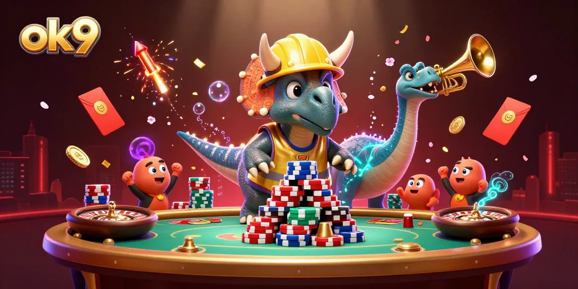 Experience thrilling gameplay at ok9 with vibrant poker scenes and lively celebrations.